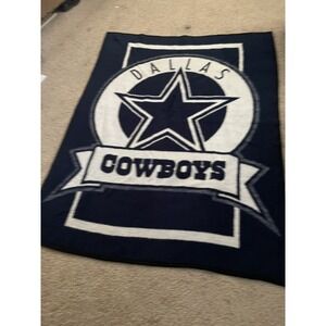 Dallas Cowboys Throw Blanket RARE  Made in USA NFL VIntage